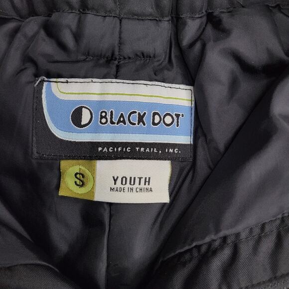 Black Dot Bib Snow Overalls Insulated Winter Black | Youth Small - Picture 12 of 14